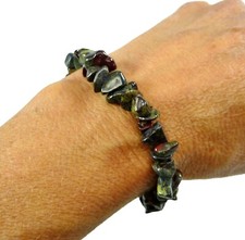Dragon Blood Jasper Chip Gemstone Bracelet 20.9 grams