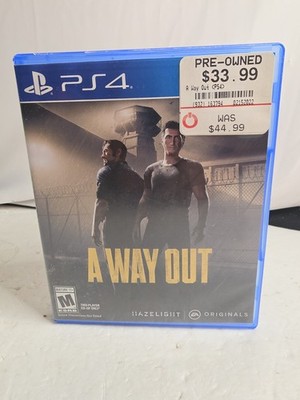 PS4 A Way Out (Sony PlayStation 4, 2018) TESTED Preowned Out of Print Rare OOP