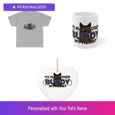 Custom Maine Coon Cat Proud Pet Gift Set Shirt Mug Ornament Personalized Name