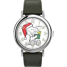 Timex Weekender Peanuts Snoopy Holiday Christmas Limited Edition Watch TW2Y12400
