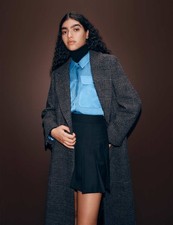 Marks & Spencer Womens Silk Long sleeved Shirt in Cornflower - M&S