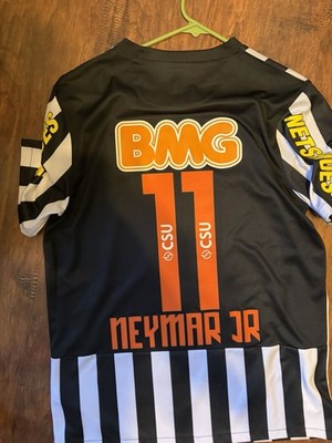 Nike Santos Neymar Jr Authentic Dri-Fit Soccer Jersey Black White
