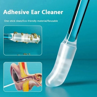 24pcs Disposable Silicone Ear Wax Remover Sticky S/L Ear Pick Cleaner Tool*