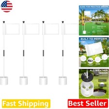 Durable Golf Pin Flag Hole Cup Set - 3ft Fiberglass Pole, 4x Nylon Flags
