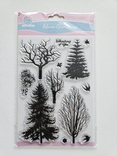 Clear Stamps Winter Christmas Pine Fir Tree Branches Card Making Scrapbooking