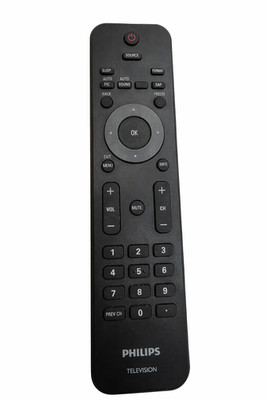 Philips TV Remote Control OEM Black AAA Battery LCD LED Television USED N7