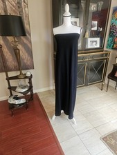 ST John Evening GOWN Black Long Strapless Form Fitted