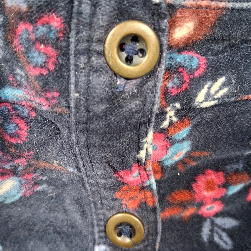 Falda HOLLISTER Terciopelo Frontal Abotonada Frente Plano Estampado Floral Para Mujer Talla 1 Foto 3 de 4