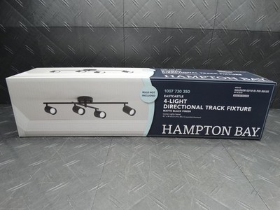 Hampton Bay Eastcastle 4-Light Directional Track Fixture in Matte Black