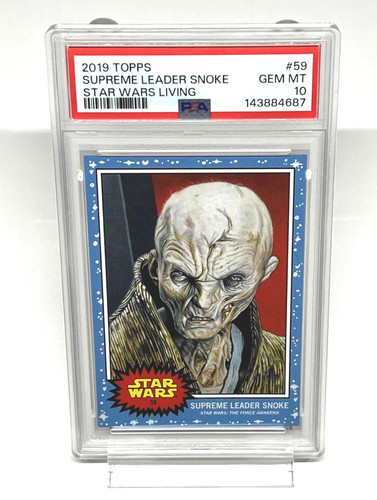 Star Wars Living Set 2019 Topps SUPREME LEADER SNOKE #59 PSA 10 GEM MINT!