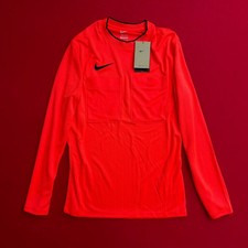 Maglia calcio arbitro Nike Dri-FIT manica lunga ROSSO CREMISI uomo small nuova con etichetta