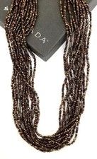 SILPADA Sterling Silver 12 STRAND BRONZE SEED BEAD Necklace N1815 NEW