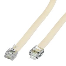  2 cords 25FT RJ11 Modular Telephone Extension Cable Phone Cord Line Beige