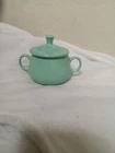 Fiestaware Turquoise and Sugar Bowl With Lid