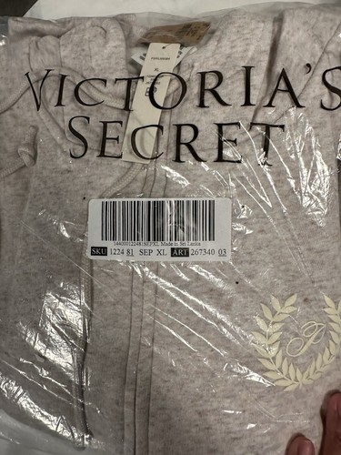 Victoria Secret Set Felpa con Cappuccio e Zip (XL) Avena Beige - Foto 2 di 9
