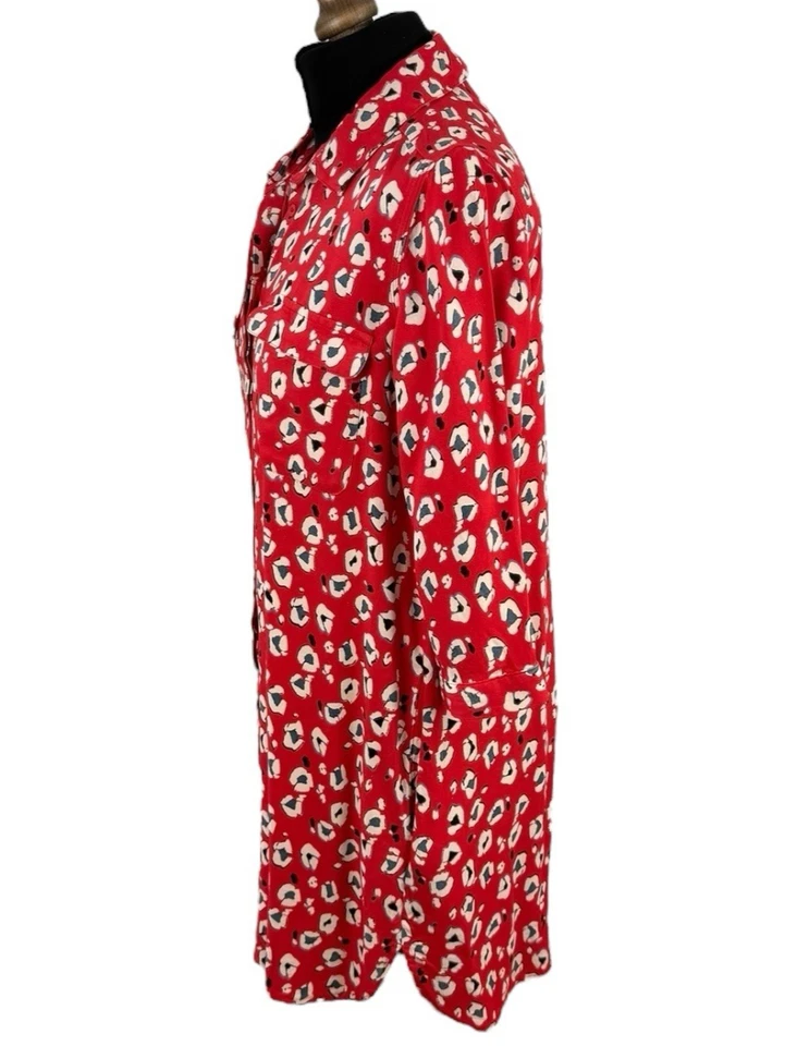 Next Petite Camisa Blusa Roja Estampado Animal Para Mujer Reino Unido Talla 12 PETITE  Foto 4 de 4