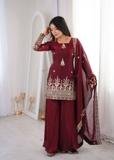 Indian Ethnic Salwar Kameez Palazzo Suit Wedding Party Wear Bollywood Outfit