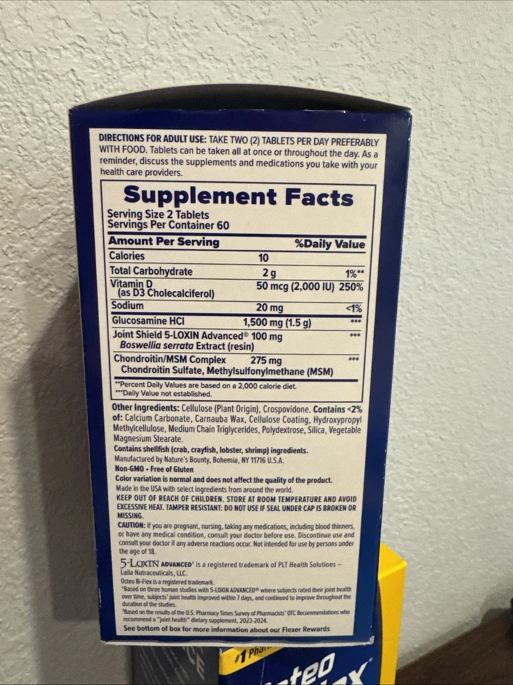 2pk. Osteo Bi-Flex Glucosamina Condroitina Con Vitamina D, 120 Tab Exp 07/2027 Foto 2 de 3