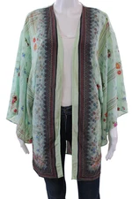 Moda Baronessa Womens Silk Floral Print Vail Blouse Multi Colored Size Medium