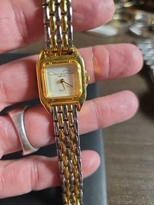 Oscar de la Renta silver gold watch Vintage Oscar de la Renta Diamond Accent Silver & Gold Tone  main image 4
