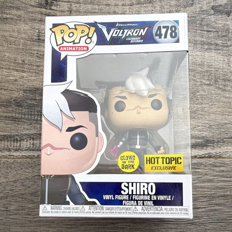 Funko Pop! Animation Voltron Legendary Defender Shiro #478 GITD Hot Topic Excl