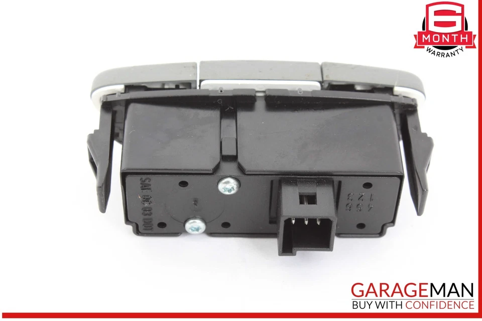 03-12 Mercedes R230 SL500 SL600 Hazard Door Lock Unlock Button Gray OEM - Image 3 of 4