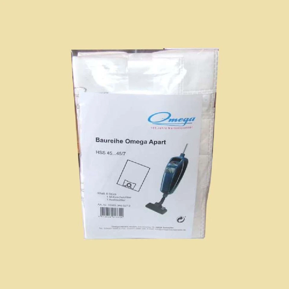 1 Packung eta / Omega Staubbeutel passend für Serie Apart (Deluxe, Premium usw.)