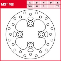 Trw Bremsscheibe Allround Starr MST408 KFX450