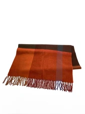 Other Brand Wool Scarf Orange Check Women's