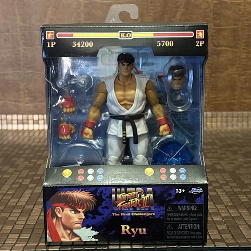 Jada - Street Fighter II Ryu, Articulated Figure 15 cm with Interchangeable Bits