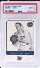 2001 Fleer George Mikan #27 PSA 10 Greats Of The Game Basketball Gem Mint