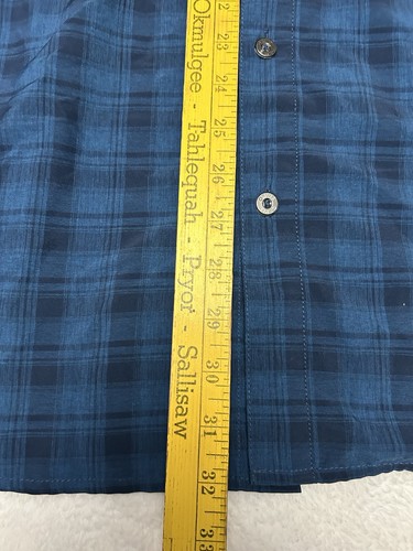Camisa a Cuadros Orvis Para Hombre 2XL Manga Corta Tejida Azul Y Negro - Imagen 6 de 12
