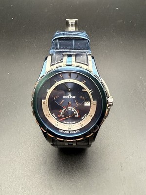 VTG Edox Grand Ocean Regulator Automatic Watch 77002-357B BUIN