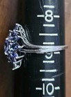 925 STS Stamped: 13 Tanzanite Color Floral/Sunburst Styled Gems Sterling Ring — photo 10