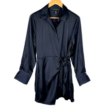 House of Harlow 1960 X Revolve Long sleeve Mini Wrap Dress Sz M Cocktail Party