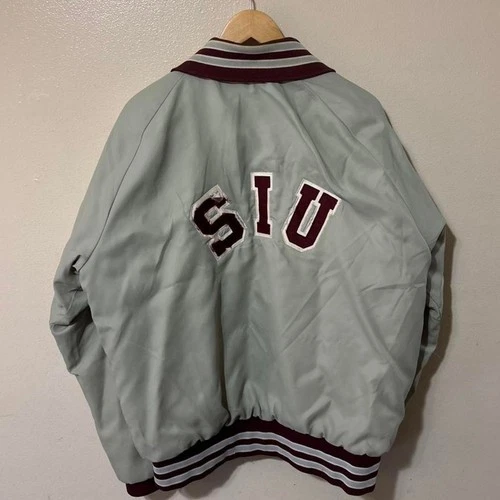 Vintage 70s to 80s Southern Illinois University Bomber Jacket Size Men’s XL - product listing photo