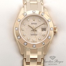 Rolex Pearlmaster 29 mm 80318 2001 Gelbgold 750 Diamanten Automatik Gold