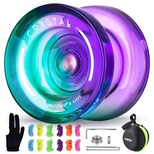 K2 Crystal Responsive Yoyo for Kids 8-12 Adults Green Purple