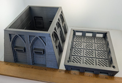 Gothic Bunker removeable roof  28mm terrain P|Alternate Wargaming Miniature