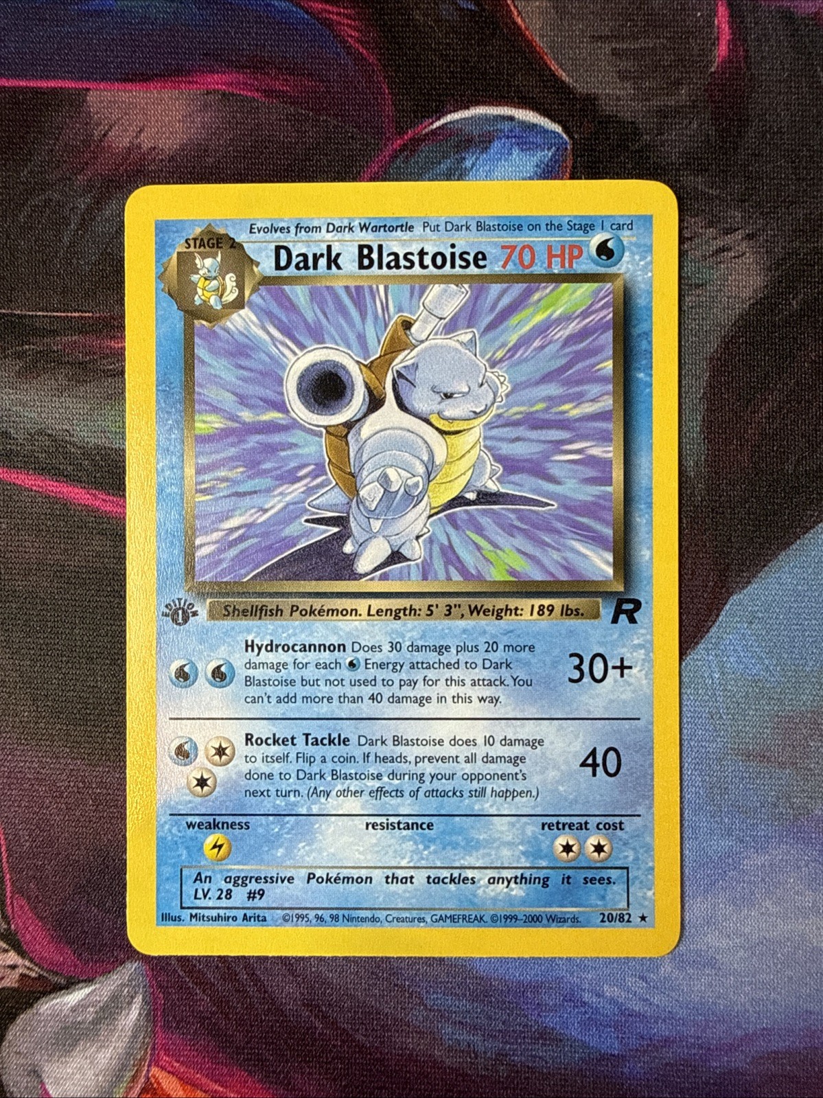 Dark Blastoise Rare Team Rocket 20/82 NM Pokemon TCG WOTC 1st Edition NM