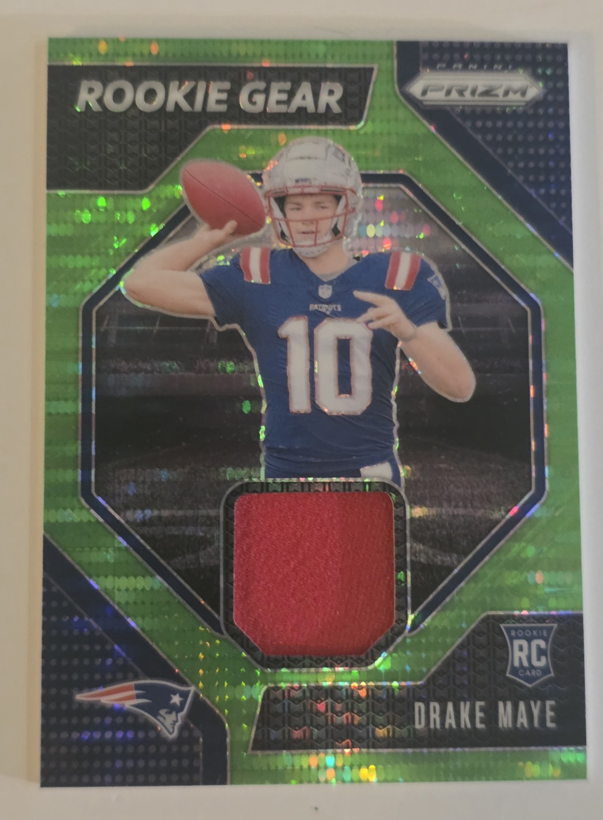 DRAKE MAYE 2024 Panini PRIZM Neon Green Pulsar Rookie Gear RC Jersey Patch