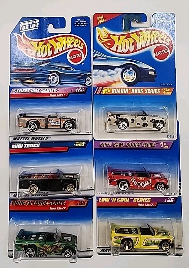 Hot Wheels Lot Of Six Mini Truck 1995 1997, 1998,  2-1999, 2000