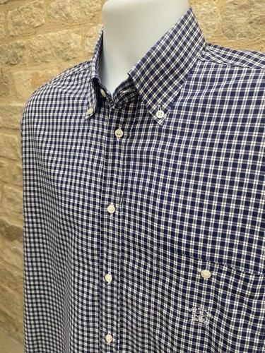 Paul & Shark Yachting Men’s Blue Check Long Sleeve Shirt Size 41/16 XL - Picture 2 of 14