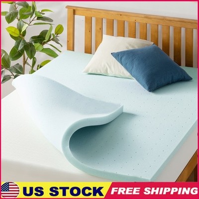 5 Inch Cooling Gel Memory Foam Topper Ventilated Pressure Relief Sleep Enhancer