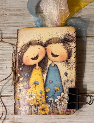 Junk Journal Handmade Booklet Book Vintage Whimsical Kids Pockets, Ephemera