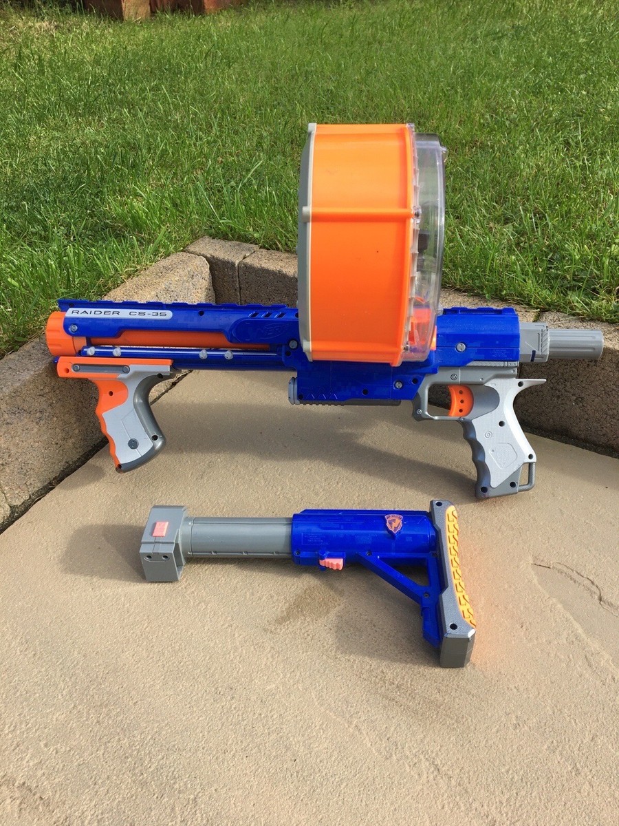 Nerf N-Strike Raider CS-35 Gun Blaster Drum Magazine Adjustable