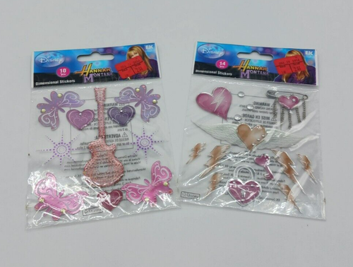 Lot de 2 stickers dimensionnels Disney Hannah Montana pack succès EK