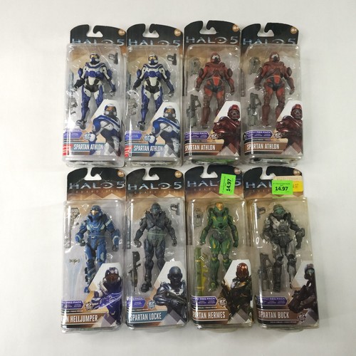 Halo 5 Guardians Spartan Athlon Buck Hermes Helljumper Locke Action Figure Lot