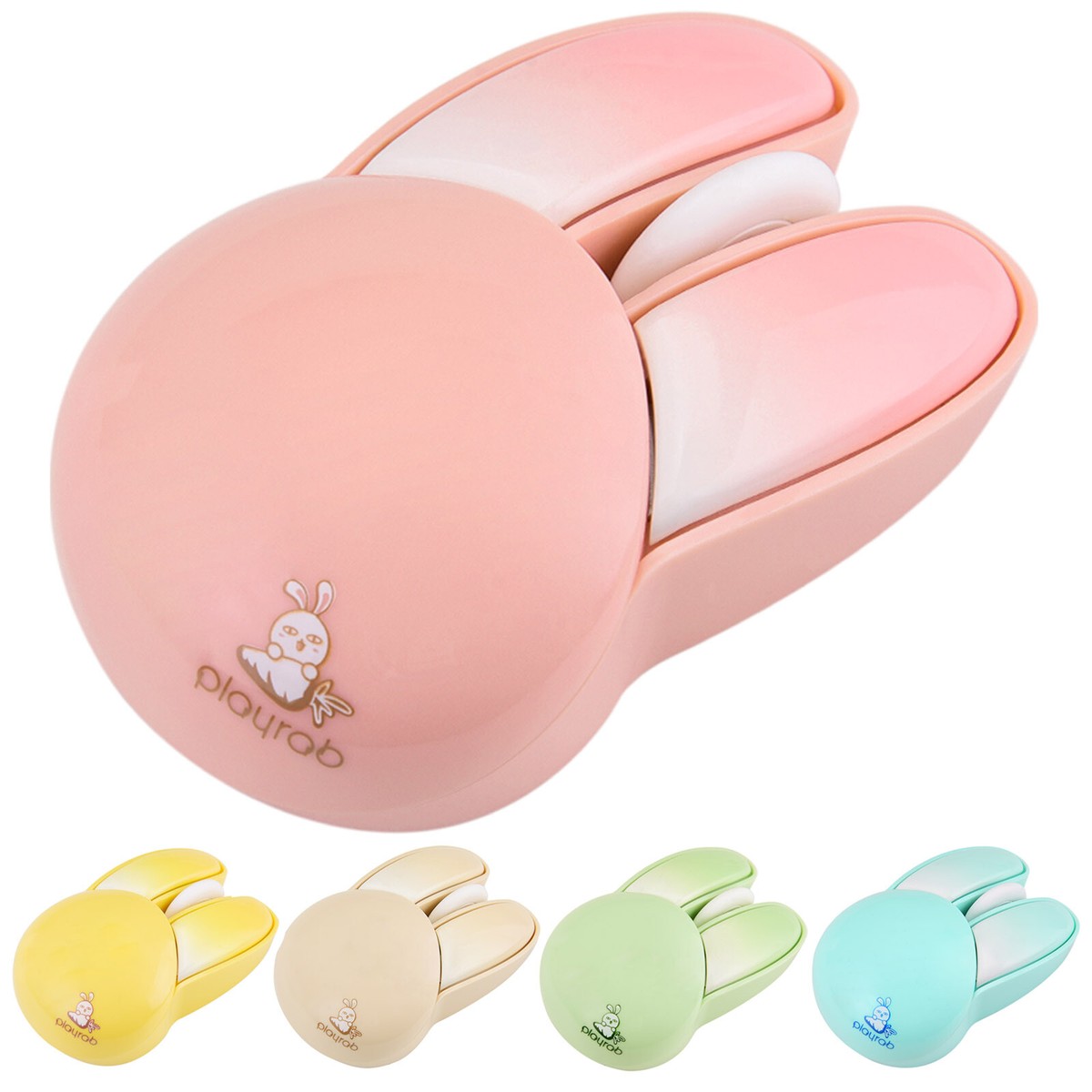 Cute Rabbit Silent USB Receiver Wireless Optical Mouse Mice for  Laptop/PC