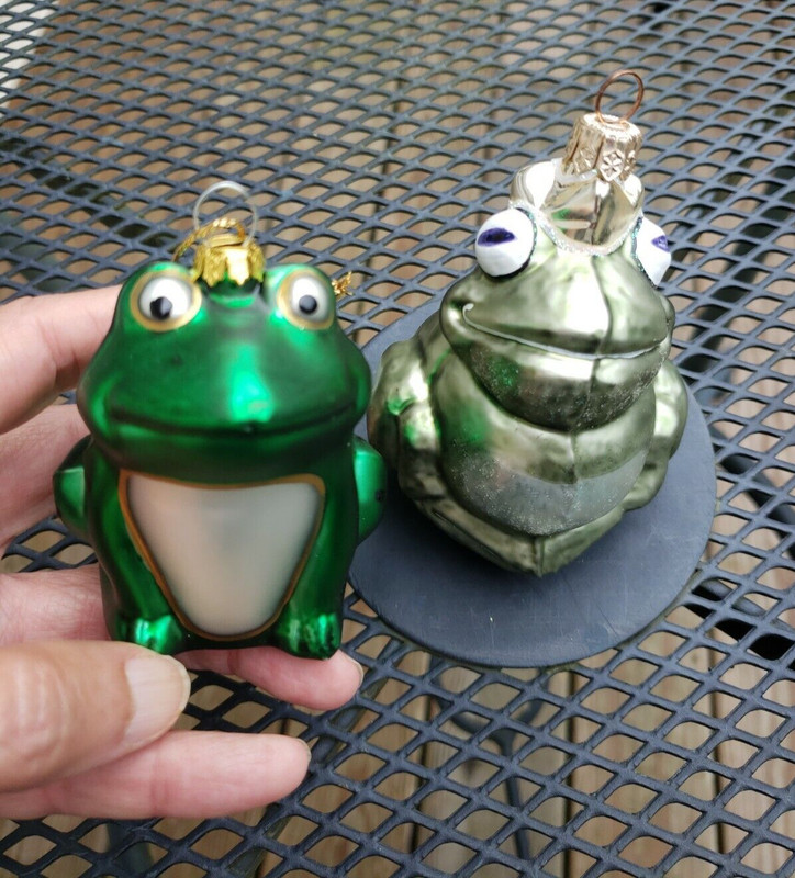Glass Frog Prince Christmas Ornament & Glass Frog Ornament